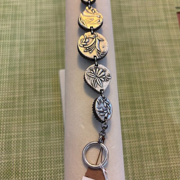 Lucky Brand Chunky Green and silver link Bracelet - Picture 9 of 11